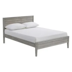 Beds & Headboards-Kirkland's Home Rustic Pine Panel 3-Pc. Full Bedroom Set Gray