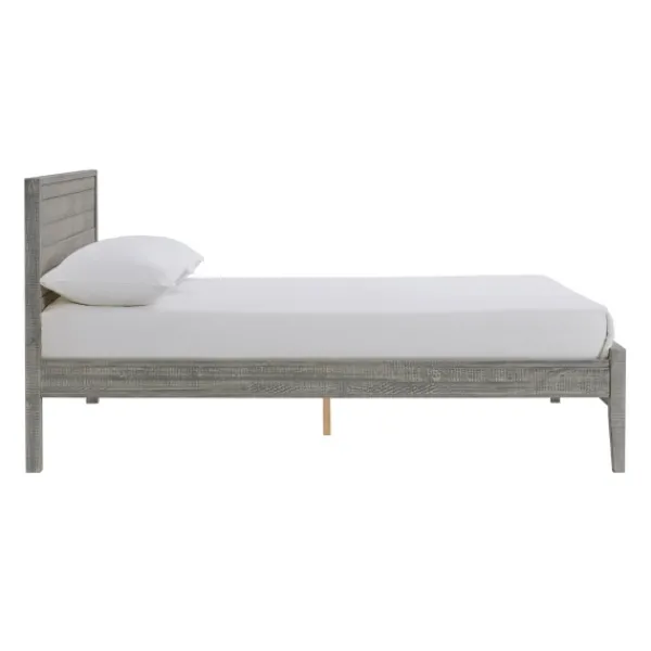 Beds & Headboards-Kirkland's Home Rustic Pine Panel 3-Pc. Full Bedroom Set Gray