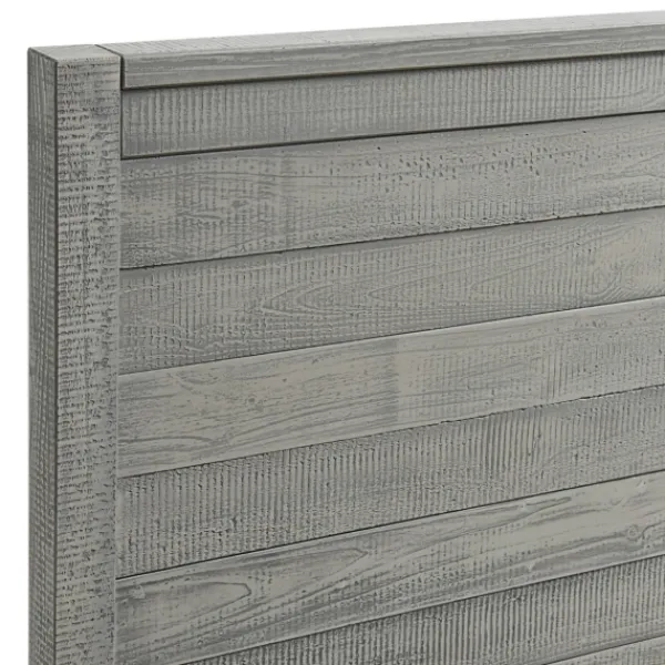 Beds & Headboards-Kirkland's Home Rustic Pine Panel 3-Pc. Full Bedroom Set Gray