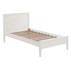 Beds & Headboards-Kirkland's Home Rustic Pine Panel 3-Pc. Twin Bedroom Set White