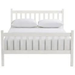 Beds & Headboards-Kirkland's Home Rustic Pine Spindle Full Bed Frame White