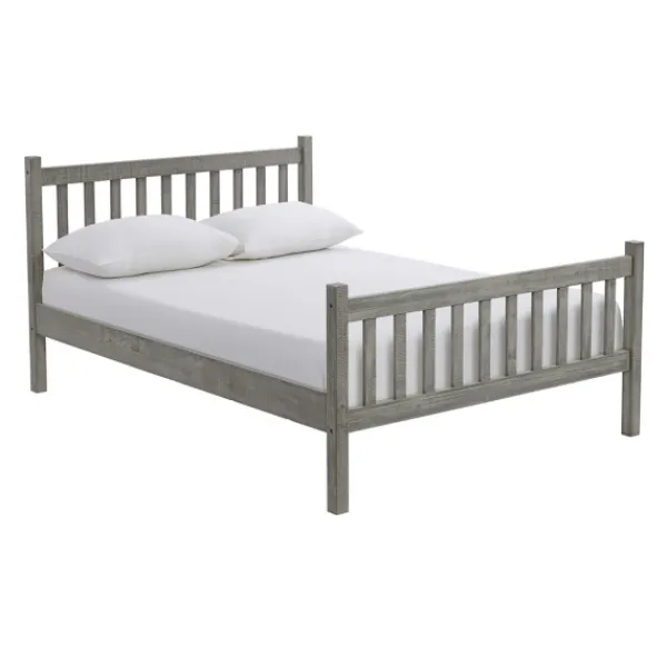 Beds & Headboards-Kirkland's Home Rustic Pine Spindle 3-Pc. Full Bedroom Set Gray