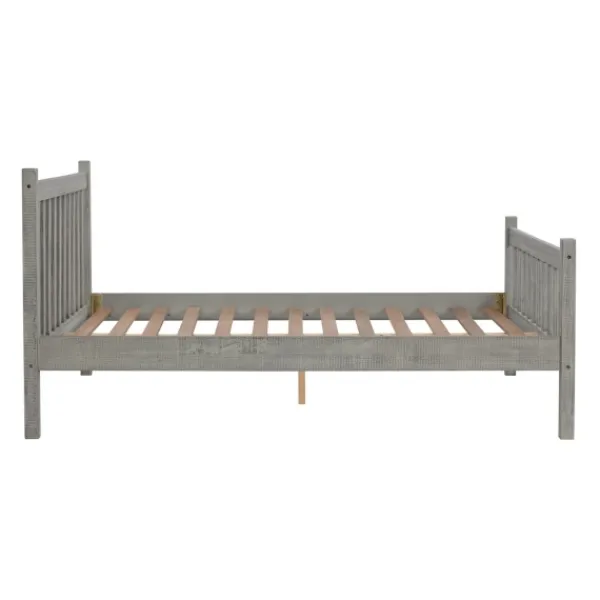 Beds & Headboards-Kirkland's Home Rustic Pine Spindle 3-Pc. Full Bedroom Set Gray