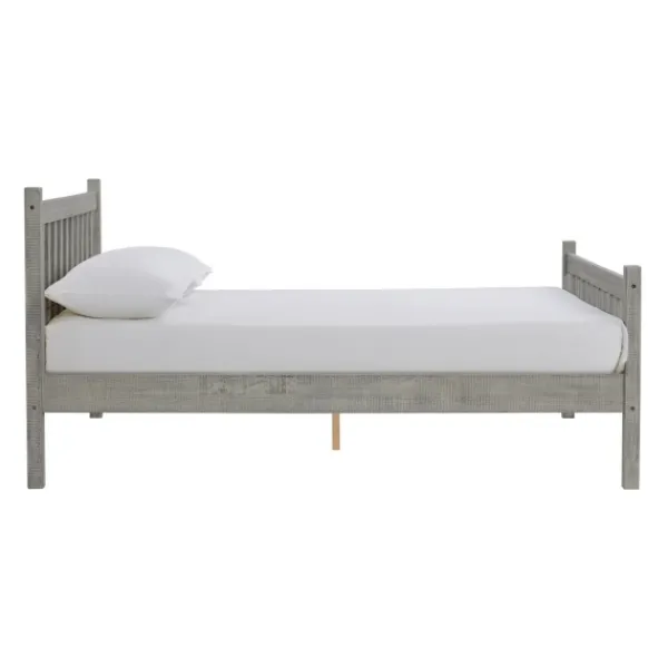 Beds & Headboards-Kirkland's Home Rustic Pine Spindle 3-Pc. Full Bedroom Set Gray