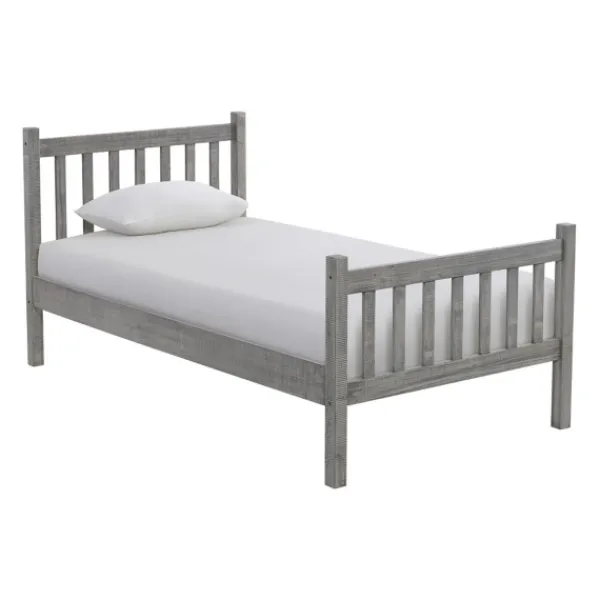 Beds & Headboards-Kirkland's Home Rustic Pine Spindle 3-Pc. Twin Bedroom Set Gray
