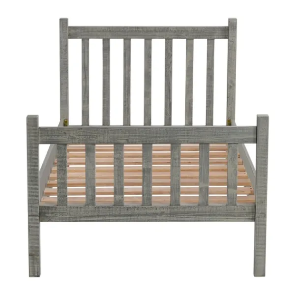 Beds & Headboards-Kirkland's Home Rustic Pine Spindle 3-Pc. Twin Bedroom Set Gray