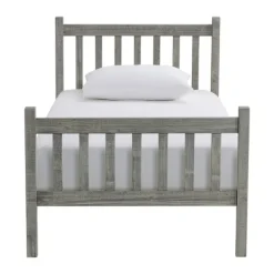 Beds & Headboards-Kirkland's Home Rustic Pine Spindle 3-Pc. Twin Bedroom Set Gray