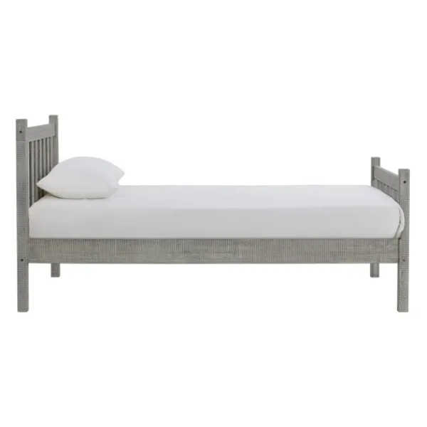 Beds & Headboards-Kirkland's Home Rustic Pine Spindle 3-Pc. Twin Bedroom Set Gray
