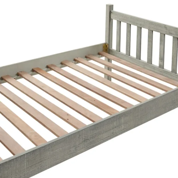 Beds & Headboards-Kirkland's Home Rustic Pine Spindle 3-Pc. Twin Bedroom Set Gray