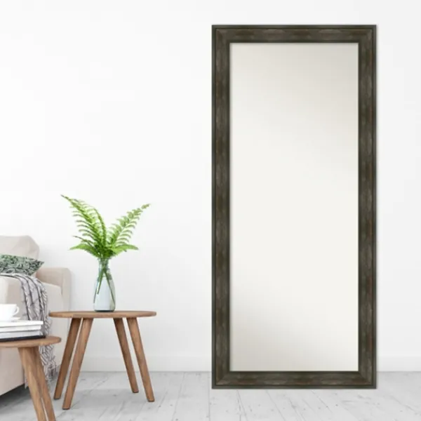 Full Length & Floor Mirrors-Kirkland's Home Rustic Rail Charred Framed Mirror, 30X66 In.