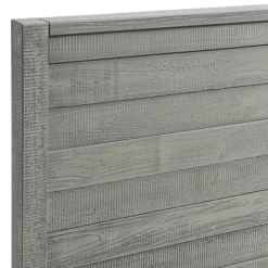 Beds & Headboards-Kirkland's Home Rustic Smoke Wood Panel Full Bed Frame Gray