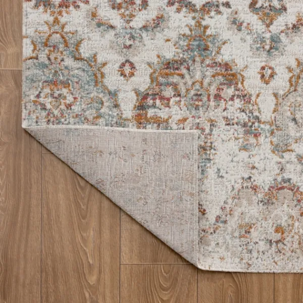 Outdoor Rugs-Kirkland's Home Rustic Southern Indoor/Outdoor Area Rug, 7X9 Ivory/Orange