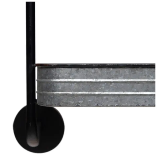Shelves-Kirkland's Home Rustic Three Tiered Galvanized Metal Wall Shelf