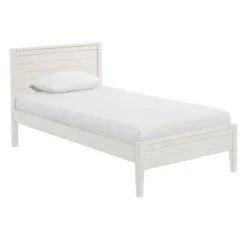 Beds & Headboards-Kirkland's Home Rustic White Pine Panel Twin Bed Frame