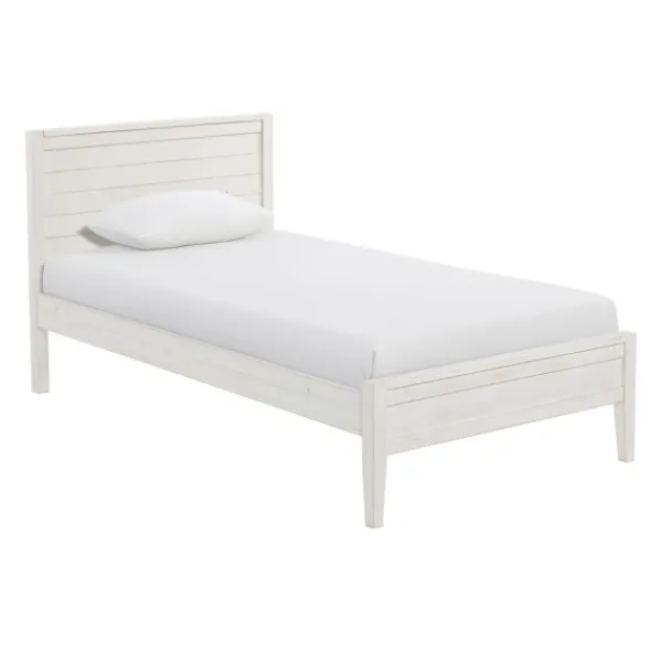 Beds & Headboards-Kirkland's Home Rustic White Pine Panel Twin Bed Frame