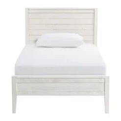 Beds & Headboards-Kirkland's Home Rustic White Pine Panel Twin Bed Frame