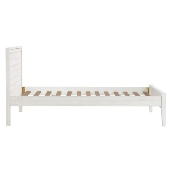 Beds & Headboards-Kirkland's Home Rustic White Pine Panel Twin Bed Frame