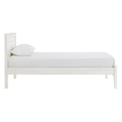 Beds & Headboards-Kirkland's Home Rustic White Pine Panel Twin Bed Frame