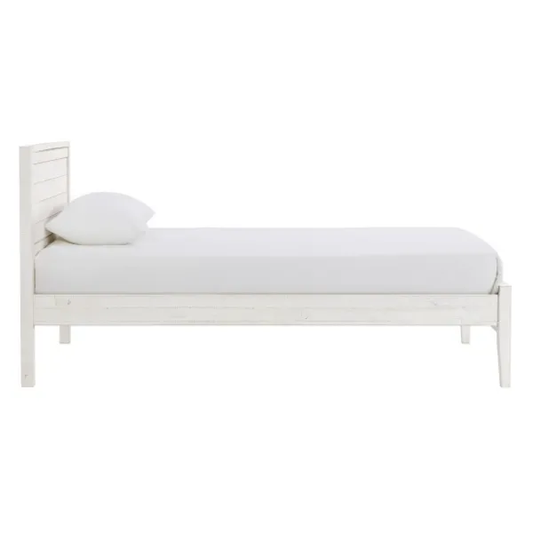 Beds & Headboards-Kirkland's Home Rustic White Pine Panel Twin Bed Frame