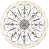 Wall Plaques-Kirkland's Home Rustic White Radial Scrollwork Wall Art White/Silver
