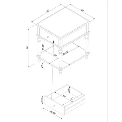 Accent & End Tables-Kirkland's Home Rustic White Turned Legs Accent Table