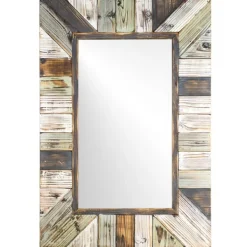 Decorative Mirrors-Kirkland's Home Rustic Wood Plank Frame Mirror