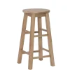 Bar Stools & Counter Height Stools-Kirkland's Home Rustic Wood Pub Classic Backless Counter Stool Brown