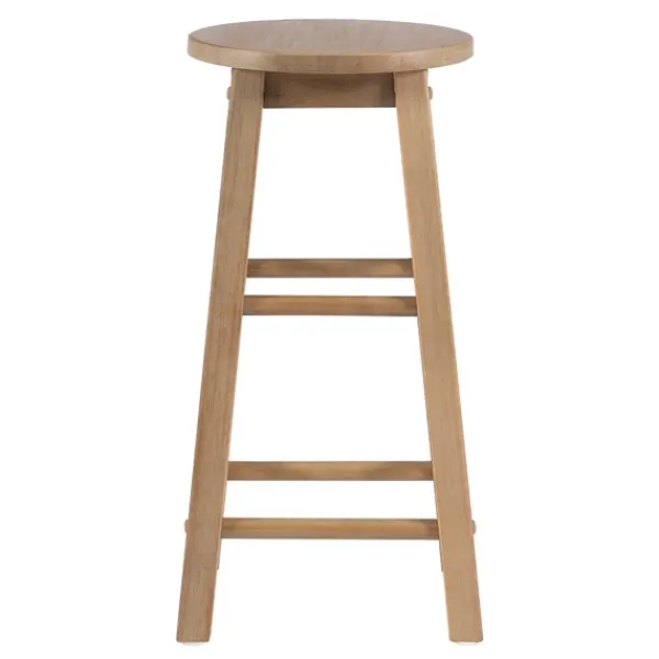 Bar Stools & Counter Height Stools-Kirkland's Home Rustic Wood Pub Classic Backless Counter Stool Brown
