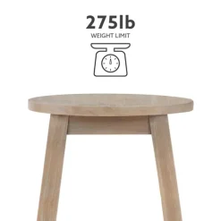 Bar Stools & Counter Height Stools-Kirkland's Home Rustic Wood Pub Classic Backless Counter Stool Brown