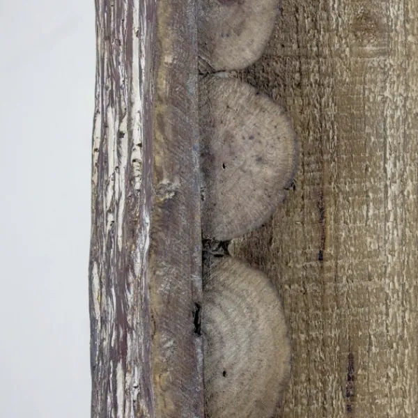 Decorative Mirrors-Kirkland's Home Rustic Wood Scalloped Edge Wall Mirror