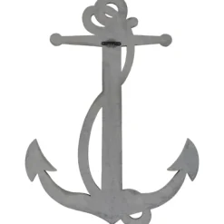 Wall Plaques-Kirkland's Home Rustic Wooden Anchor Plaque White/Gray/Brown