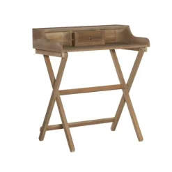 Office Furniture-Kirkland's Home Rustic Wooden Folding Desk Brown