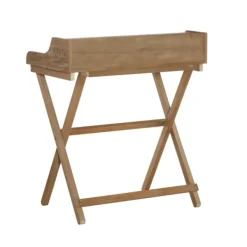 Office Furniture-Kirkland's Home Rustic Wooden Folding Desk Brown