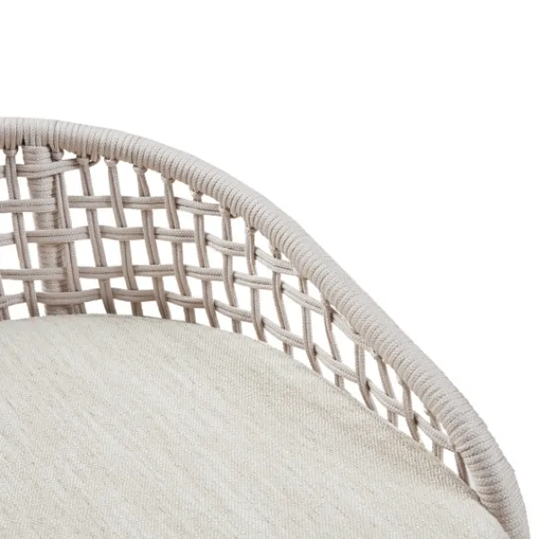 Bar Stools & Counter Height Stools-Kirkland's Home Rustic Woven Rope Back Counter Stool White