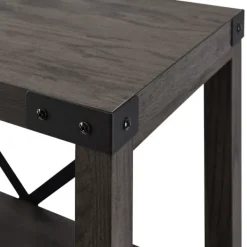 Bookshelves-Kirkland's Home Sable Wood X-Frame Classic Bookcase