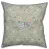 Pillows-Kirkland's Home Sage Botanical Butterfly Throw Pillow Green