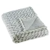 Blankets & Throws-Kirkland's Home Sage Chevron Plush Throw Green