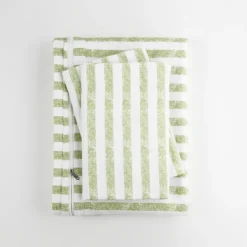 Duvets-Kirkland's Home Sage Rugged Stripes Puffed King 3-Pc. Duvet Set Green/White