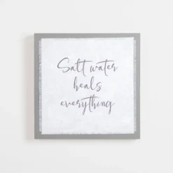 Wall Quotes & Signs-Kirkland's Home Salt Water Heals Everything Wall Plaque Gray/White