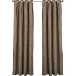 Curtains & Drapes-Kirkland's Home Sand Box Pleated Single Curtain Panel, 84 In. Brown