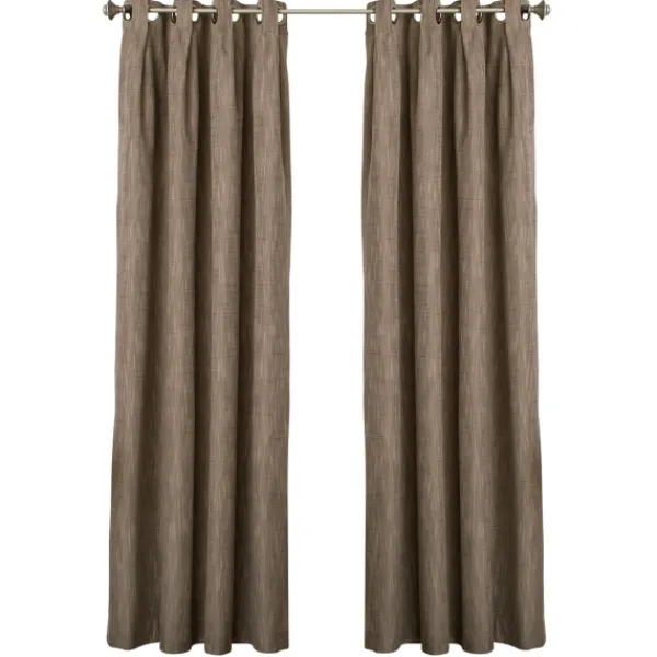 Curtains & Drapes-Kirkland's Home Sand Box Pleated Single Curtain Panel, 84 In. Brown