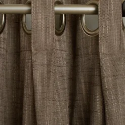 Curtains & Drapes-Kirkland's Home Sand Box Pleated Single Curtain Panel, 84 In. Brown