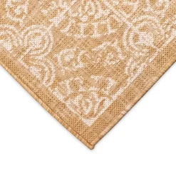 Outdoor Rugs-Kirkland's Home Sand Embellished Scroll Indoor/Outdoor Rug, 6X9 Tan/White