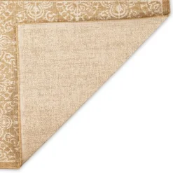 Outdoor Rugs-Kirkland's Home Sand Embellished Scroll Indoor/Outdoor Rug, 4X7 Tan/White