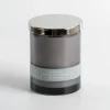 Candles-Kirkland's Home Sandalwood Tonka & Leather Single Wick Jar Candle Gray