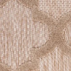 Outdoor Rugs-Kirkland's Home Sandstone Natural Trellis Outdoor Area Rug, 4X6 Tan/White