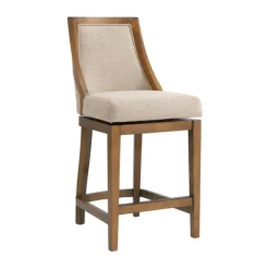 Bar Stools & Counter Height Stools-Kirkland's Home Sandy Beige Swivel 2-Pc. Square Counter Stool Set Tan