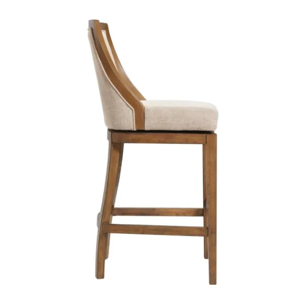 Bar Stools & Counter Height Stools-Kirkland's Home Sandy Beige Swivel 2-Pc. Square Bar Stool Set Tan