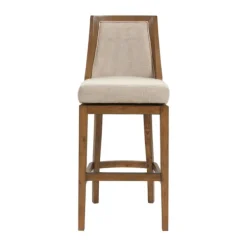 Bar Stools & Counter Height Stools-Kirkland's Home Sandy Beige Swivel Square Bar Stool Tan