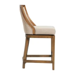 Bar Stools & Counter Height Stools-Kirkland's Home Sandy Beige Swivel Square Counter Stool Tan
